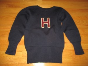 harvard h sweater
