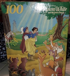 NIP-Vintage-Golden-Walt-Disney-Snow-White-amp-the-Seven-Dwarfs-100-Piece-Puzzle