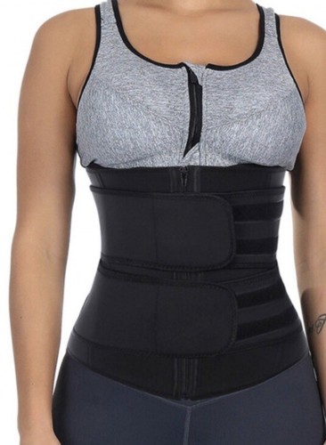 Women Waist Corset Trainer Sauna Yoga Weight Loss Body Shaper Double Belt XXL