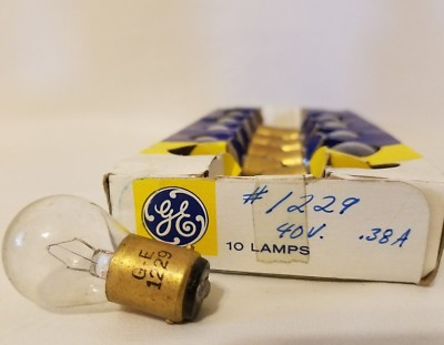 Box of 10 General Electric GE 1073 GE1073 Miniature Auto Lamps Lights Bulbs 12V Box of 10 General Electric GE 1073 GE1073 Miniature Auto Lamps Lights Bulbs 12V