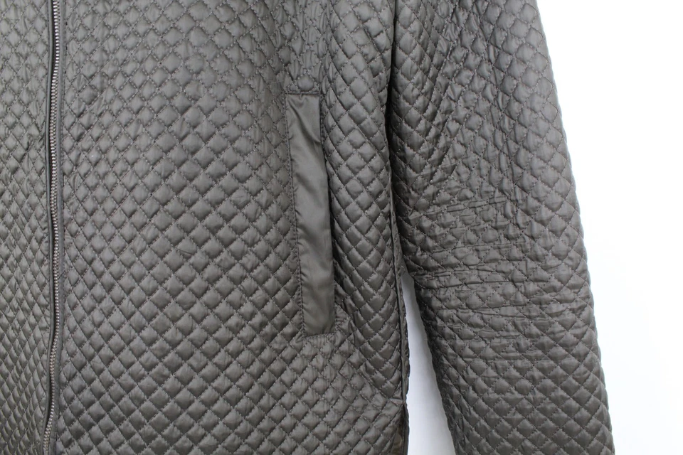 Zara Man Puffer Jacket Mens XL Green Quilted Full Zip - Image 4 of 4