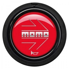 Momo Pulsante volante clacson rosso lucido-cromato
