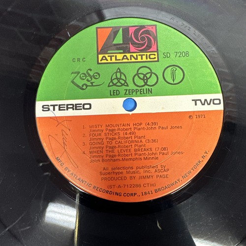Led Zeppelin IV ( Zoso) Atlantic SD 7208 W/Hype Stickers RARE 1971 Original CRC - Picture 17 of 22