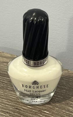 Borghese Nail Lacquer Polish B80B Bianco White Tip 0.4 oz