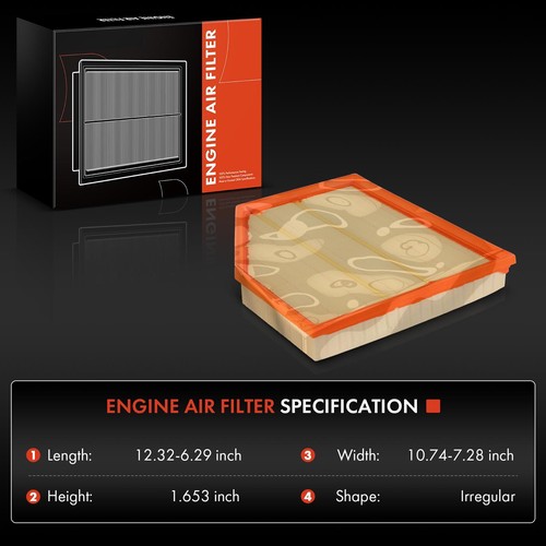 2x Front Engine Air Filter for BMW E60 E63 545i 550i 645Ci 650i V8 4.4L V8 4.8L - Picture 2 of 8