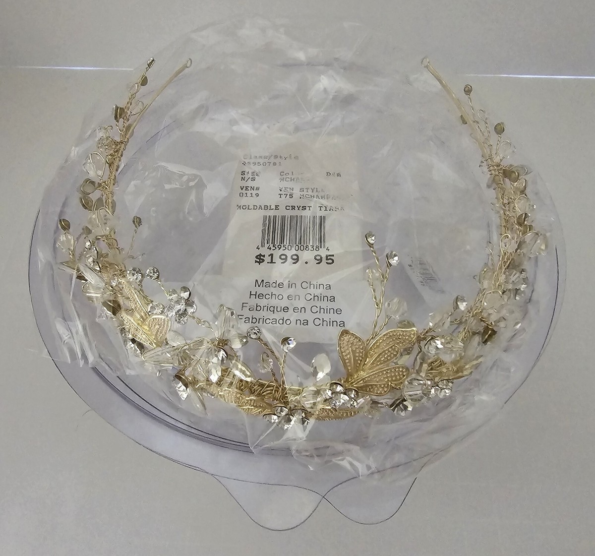 David\'s Bridal Champagne Tiara Priscilla Tiara -- Champagne – Jennifer Behr LLC main image 4