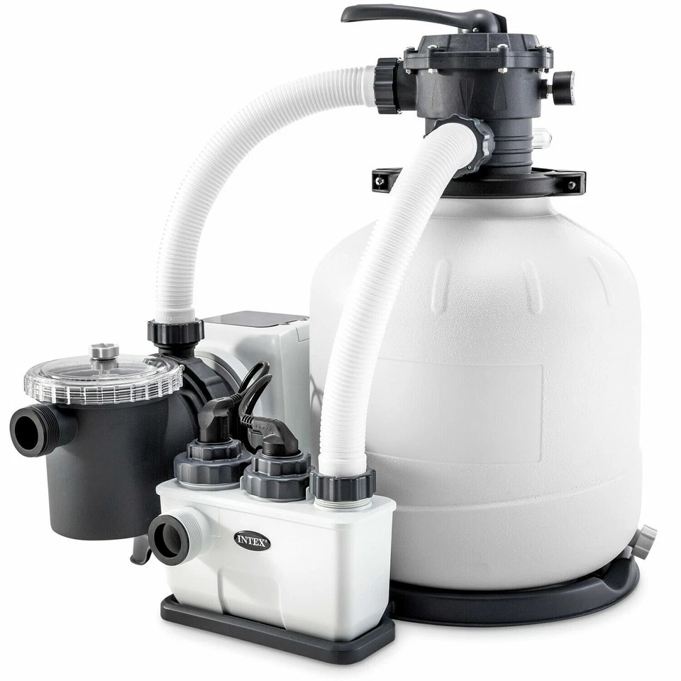 Intex Krystal Clear ECO 230V 10000l/h Sandfilteranlage und Salzwassersystem (26680)
