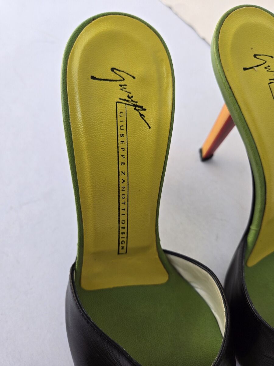 Vicini Giuseppe Zanotti Design Colorful Mules Slip On Heels Vicini Giuseppe Zanotti Design Colorful Mules Slip On Heels