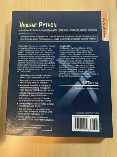 Violent Python by TJ O’Connor - Paperback - Picture 2 of 2