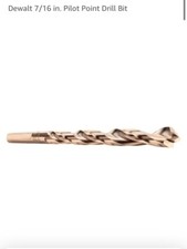DEWALT DW1928 7/16-Inch Gold Ferrous Oxide Pilot Point Twist Drill Bit NEW