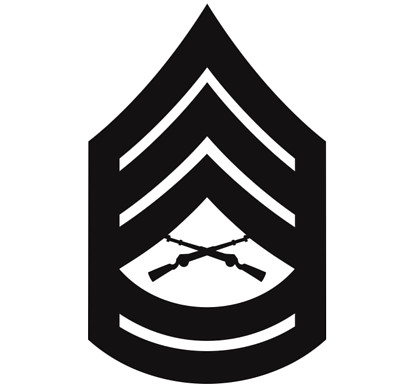 4'' marine corps e-7 gysgt gunnery sergeant black bumper sticker decal usa made