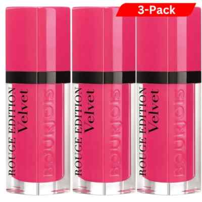 3 x Bourjois Rouge Edition Velvet Lip Color 7,7ml/0.26fl.oz. Amourose 034
