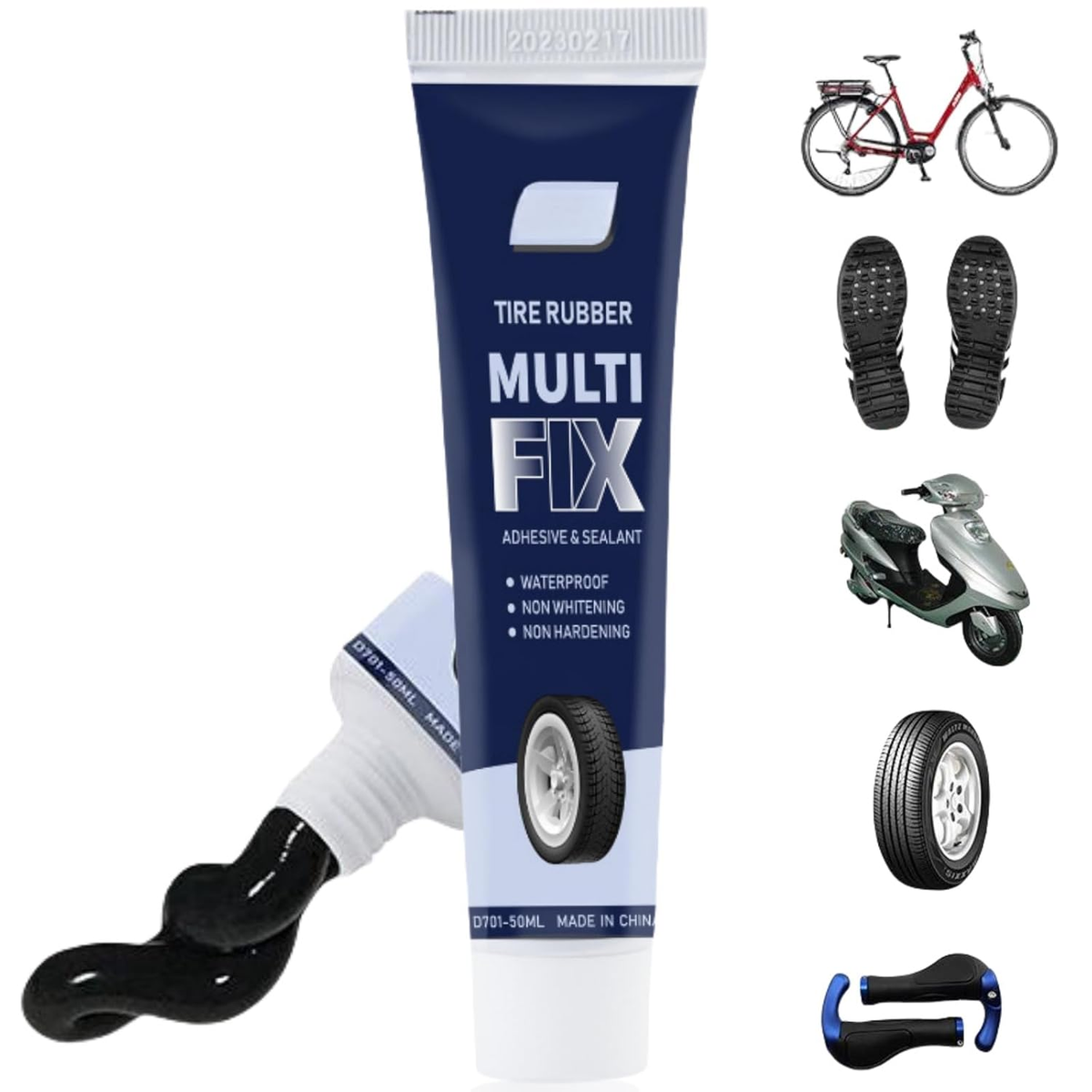 HomeKingdee Weather-Resistant Waterproof Flexible Tire Repair Adhesive, Car Tire Repair Glue Multi Functional Waterproof Repair Adhesive Kit