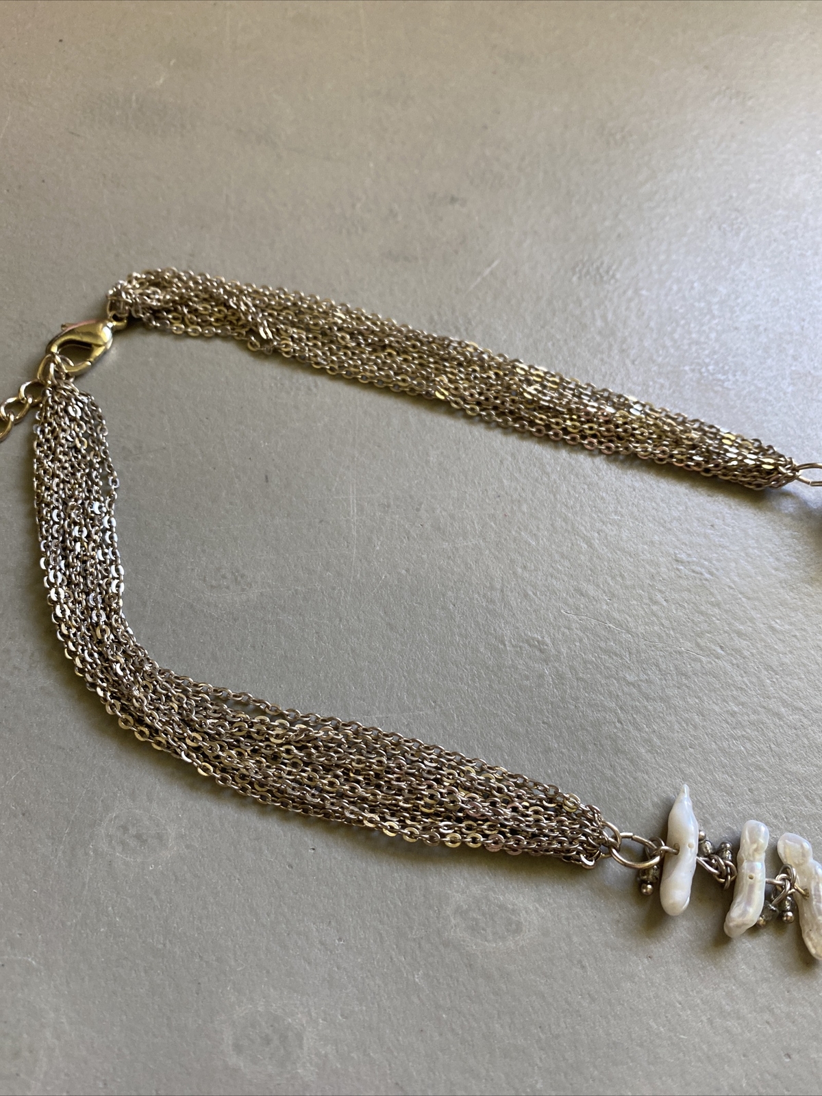 Long Nice Statement necklace assorted materials 4… - image 6