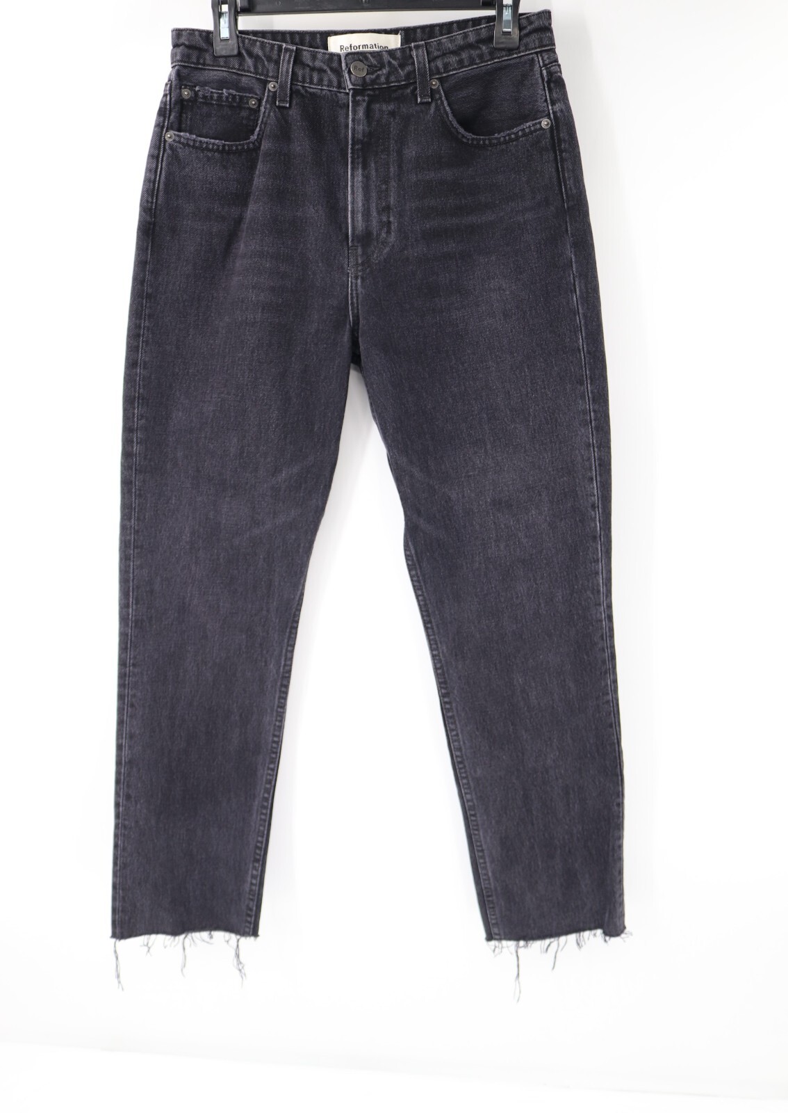 reformation jeans Women's 28 julia Crop Cig Pacific wash frayed