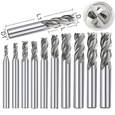 4 Flute HSS End Mill Slot Drill CNC Milling Cutter Bit For Metal 1 mm to 25 mm