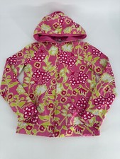 LILLY PULITZER Girls Petula Hotty Pink Zip Up Hooded Jacket Size 14 Green Pink
