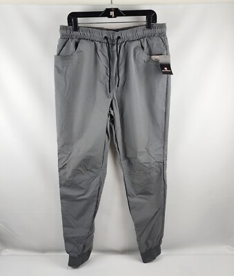 Southpole Pants Mens Large Quick Dry Basic Tech Woven Nylon Jogger Gray NWT