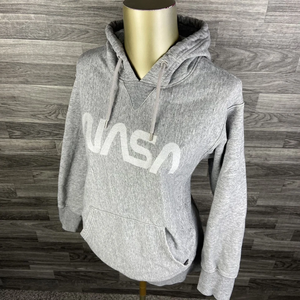 L.O.G.G. by H&M Gráfico Pullover Gris Sudadera con Capucha Sudadera con Capucha Para Mujer Talla M Foto 2 de 4