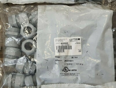 25X LÜTZE EUROFIX Kabelverschraubung Pg 21 Polyamid 6.6 - NEU/OVP - worldwide