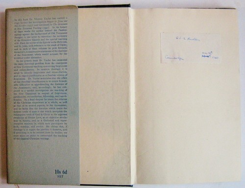 1946 2da edición Perdón y reconciliación Vincent Taylor NT Teología HB DJ EN MUY BUENA CONDICIÓN - Imagen 5 de 5