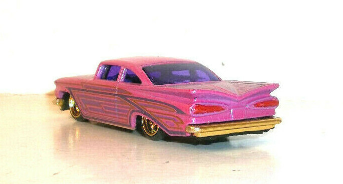 LOOSE 2022 HOT WHEELS 1:64 PINK '59 CHEVY IMPALA WHEEL SWAP REAL