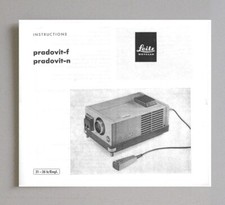 Leitz Pradovit-f Pradovit-n Projector Instruction Manual Reprint