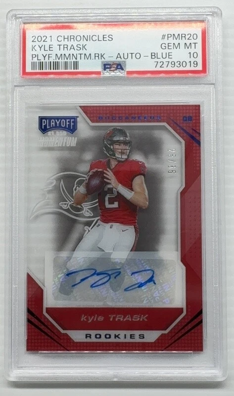 Kyle Trask Panini Chronicles Playoff Momentum Rookies #PMR20 Autograph-Blue
