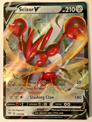 Pokemon Darkness Ablaze Scizor V 118/189 NM/M 