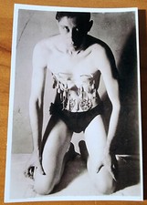 Bernard Kobel Traditional Tattoo Photo B W Vintage Tattooed Pierced Man Sideshow