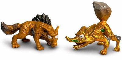Zuru Smashers Dino Island Collectible Gold Fox & Wolf Rare | eBay