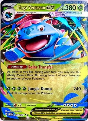 Mega Venusaur ex 003/132 Mega Evolution Double Rare Pokemon Card TCG 2025 NM+