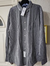 NWT Tommy Hilfiger Men's XXL Gingham Oxford Shirt Black White Check Button Down