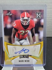 2021 Leaf Draft Football Gold Mark Webb Auto