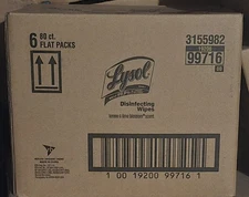 3 Lysol Lemon & Lime Blossom Scent Wipes 80 pk/ea (Case of 6) NEW