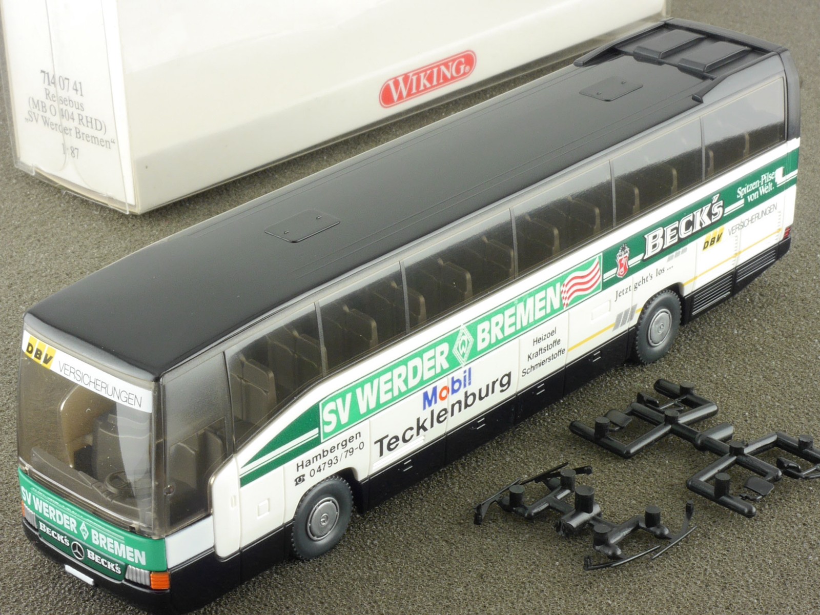 Wiking 7140741 MB O404 Team Bus SV Werder Bremen Mint! OVP 1:87