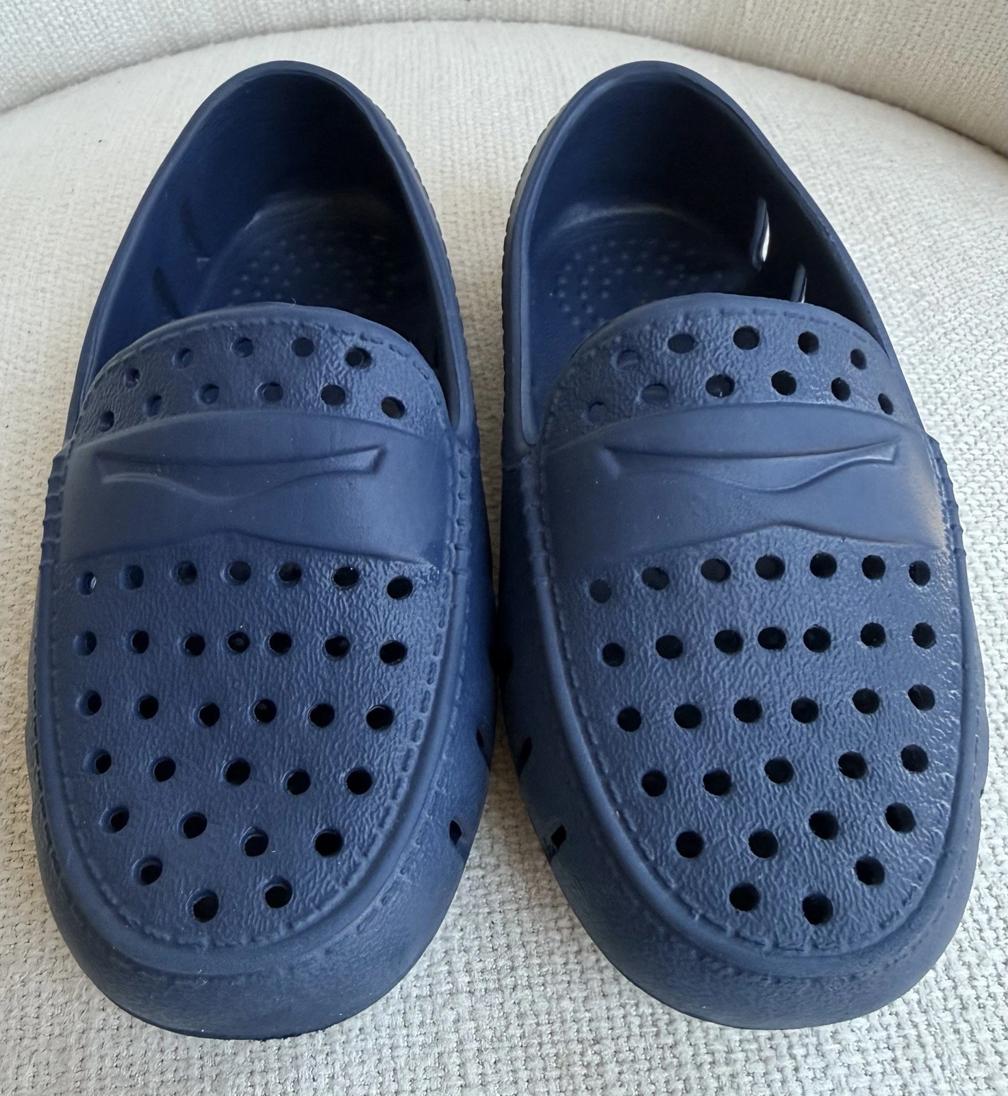 Boys Toddler Size 6 Navy Blue Floafer Lightweight Driver Shoes Waterproof NICE!!