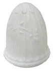 ORIGINAL ANTIQUE WHITE MILK GLASS VICTORIAN EMBOSSED PENDANT LAMP LIGHT SHADE