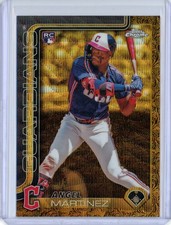 2025 Topps Gilded Angel Martinez Gold Wave Rookie /75 #49 Guardians RC