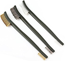 3Pcs Mini Wire Brush Set, Rust Paint Metal Cleaner, Cleaning Welding Slag and Ru