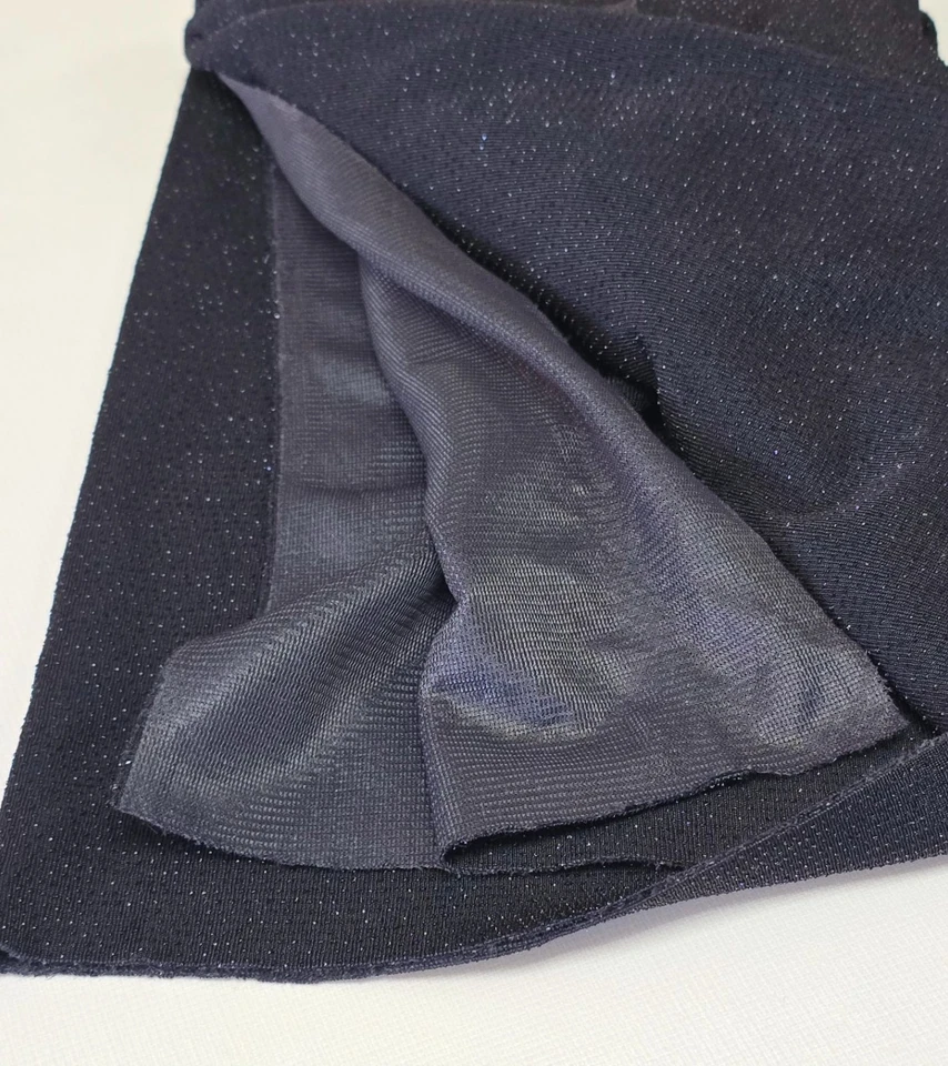 Black Stretchy Knit Fabric 62" Wide 18.5" Long 1/2 Yard - Image 2 of 3