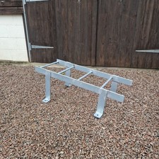 HEAVY DUTY GALVANISED STEEL BOLT ON ANGLED WALL LADDER SECTION - 1 METER HIGH