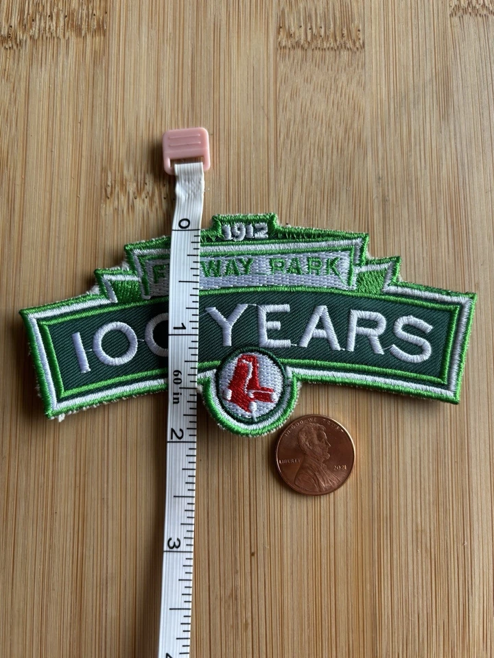 Boston Red Sox нашивка Fenway Park логотип 100 лет юбилей джерси рукав 4x2 дюйма - Изображение 3 из 4