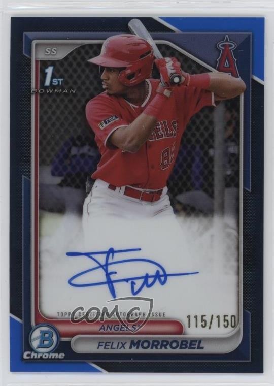 2024 Bowman Chrome Prospect Blue Refractor /150 Felix Morrobel #CPA-FM Auto 19sj