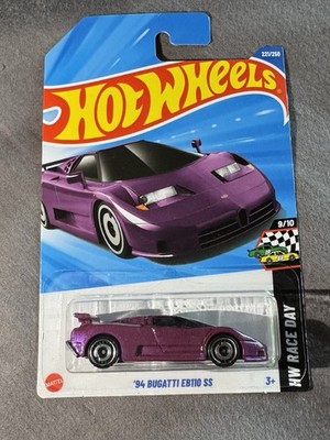 Hot Wheels 1994 Bugatti EB110 SS HW Race Day Purple Diecast 1:64 Sport Car