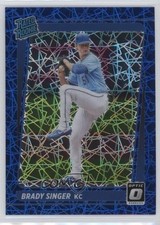 2021 Donruss Optic Rated Rookie Blue Velocity Prizm 47/99 Brady Singer #51 12sd
