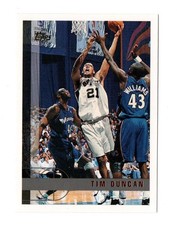 1997-98 Topps - Tim Duncan Rookie Card -   #115 San Antonio Spurs. rookie card picture