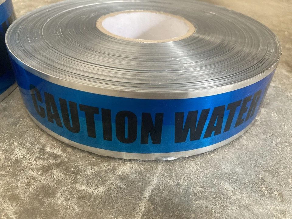 Caution Water Line Buried Below 2” And 3” X 1000’ Detectable Tape - Image 2 of 4