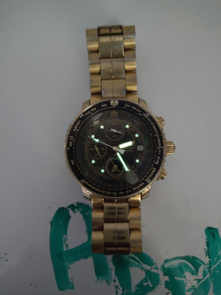 Seiko Flightmaster Men's Black Watch - SNA414 for sale online | eBay