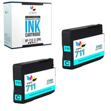 CMYi 2PK Compatible HP 711 Cyan Ink Cartridge for DesignJet T120 T130 T525 T530